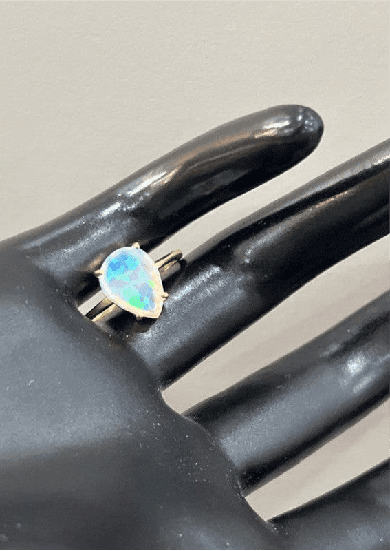 Luminous Elegance: Handcrafted 18 Karat Gold-Plated Topaz Gemstone Ring - Saras Beads & Jewellery