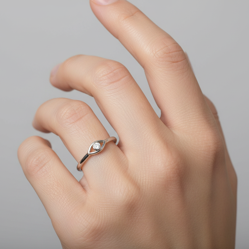 Sterling Silver Eye Ring