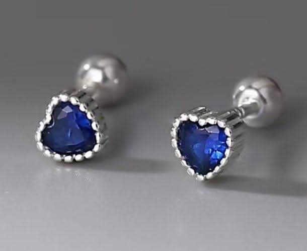 Collection of Colorful Love Sterling Silver Stud Earrings - Saras Beads & Jewellery