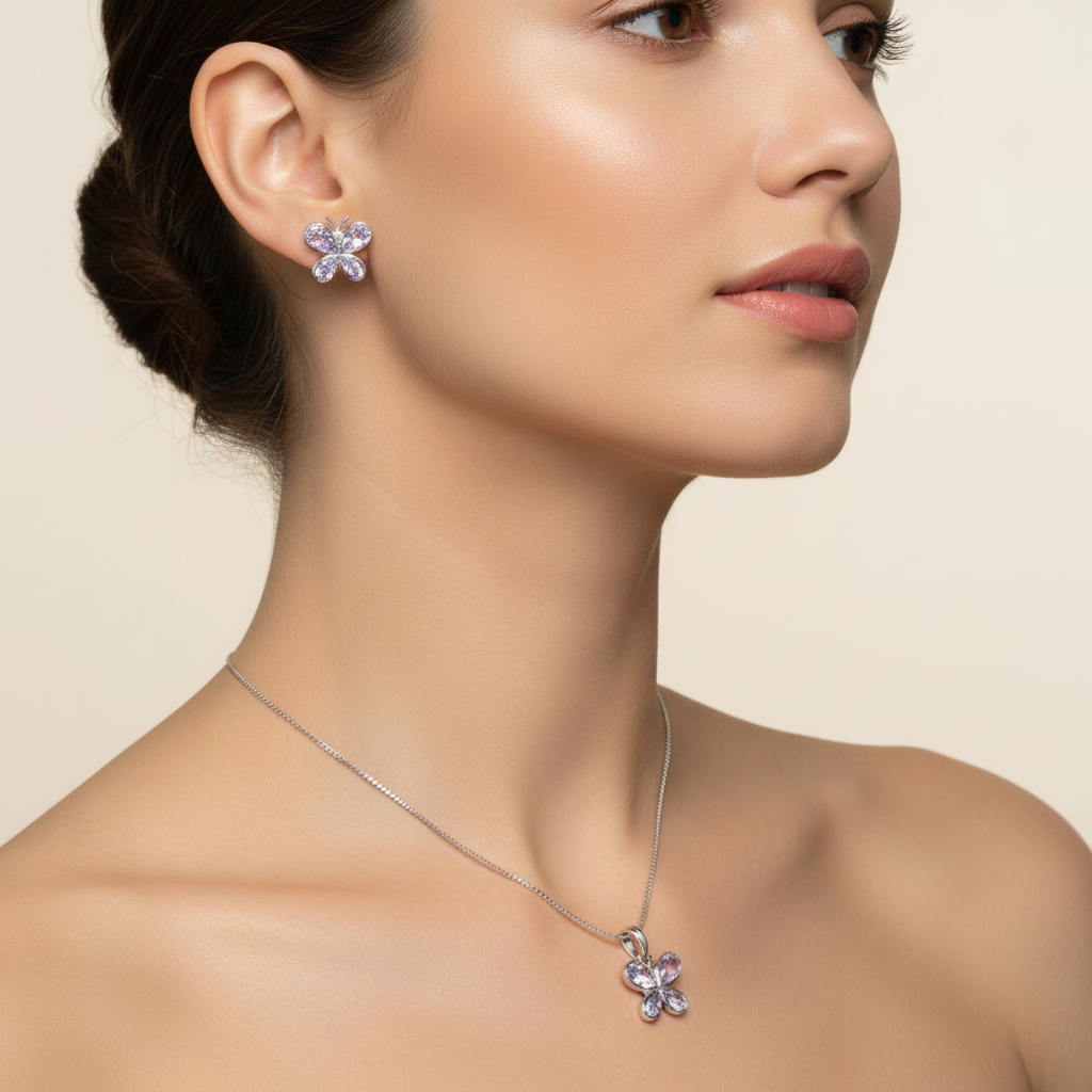 Stunning Purple Butterfly Fly Set: Add a Touch of Whimsy to Your Style