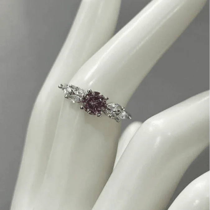 Radiant Bloom Rose Zirconia Ring