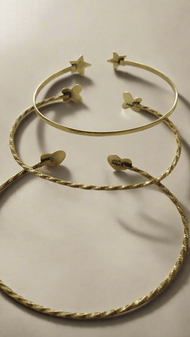 Adjustable Elegant Gold-Plated & Sterling Silver Butterfly Bangle - Saras Beads & Jewellery