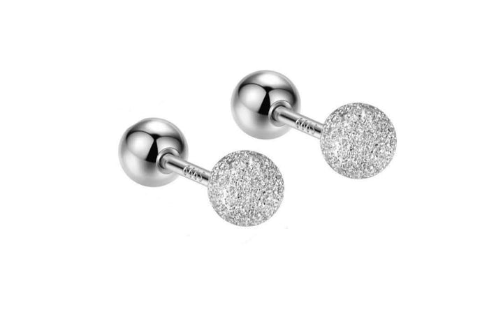 Brilliant Shine: Sterling Silver Stud Earrings - Saras Beads & Jewellery