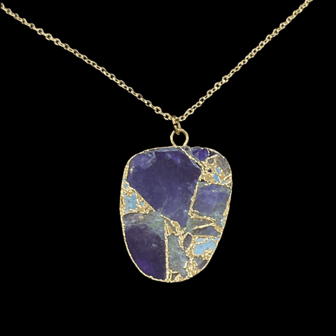 Sapphire Jade Copper Turquoise Pendant
