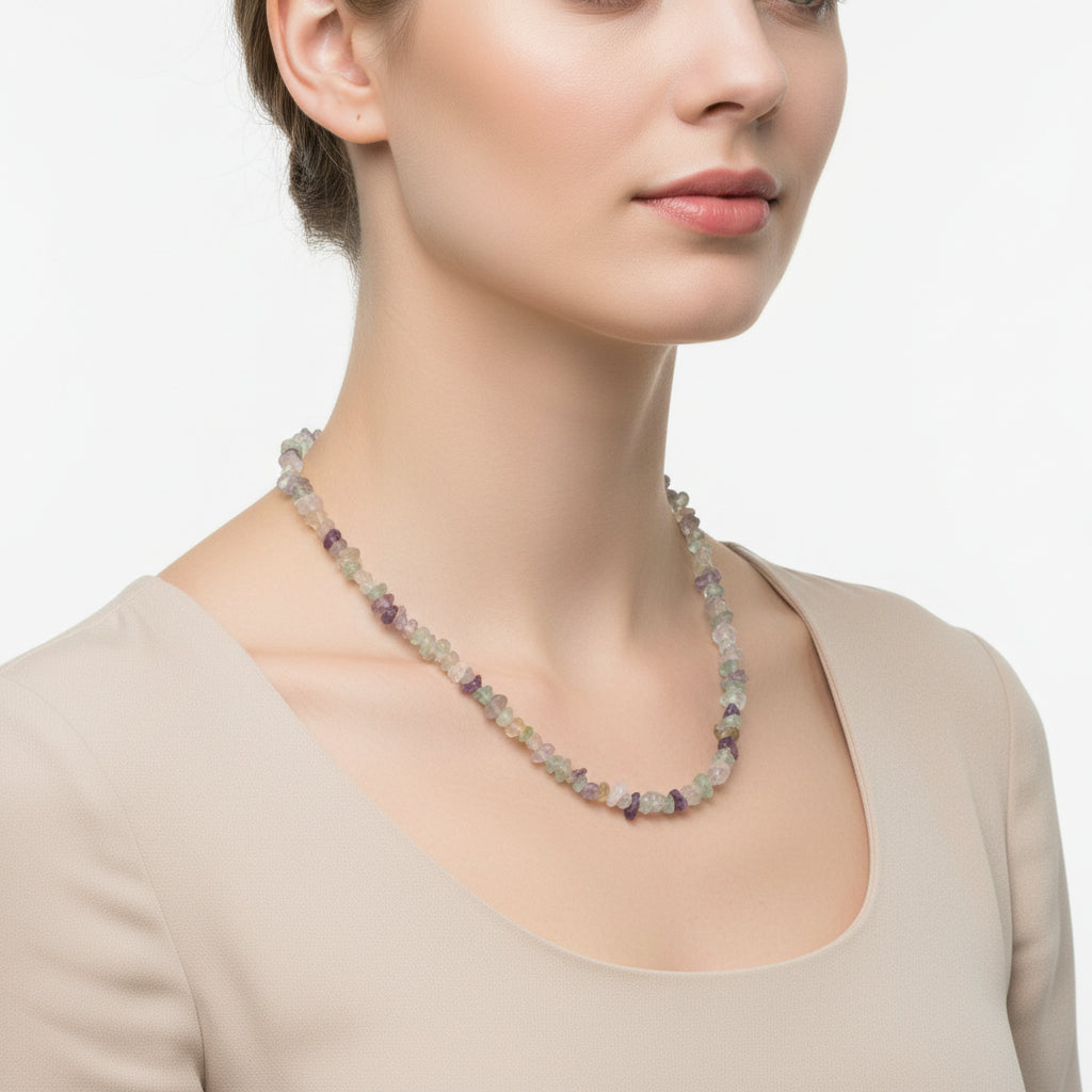 Handmade Semi Precious Stone Jewellery: Unique Mixed Stone Necklace