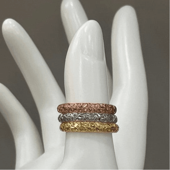 Stunning 360 Sterling Silver 3 in 1 Stackable Rings