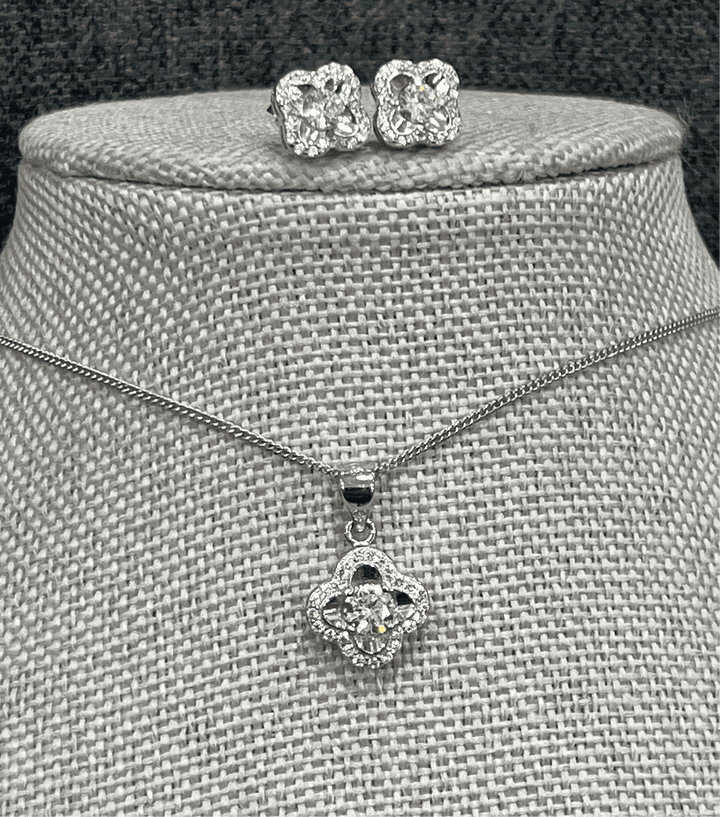 Floral Fantasy: Unique Sterling Silver Flower Jewellery Set - Saras Beads & Jewellery