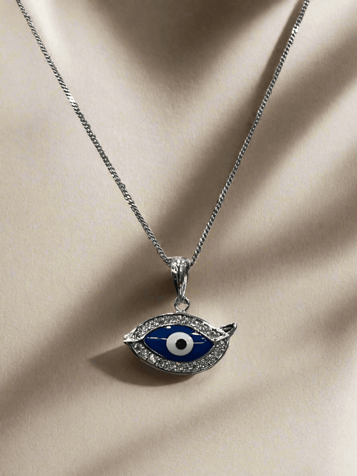 Sterling Silver Evil Eye Necklace – A Timeless Protector and Stylish Accessory - Saras Beads & Jewellery