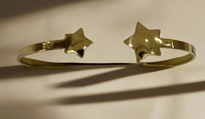 Elegant Gold-Plated Star Bangle – A Timeless Accessory for Every Occasion - Saras Beads & Jewellery