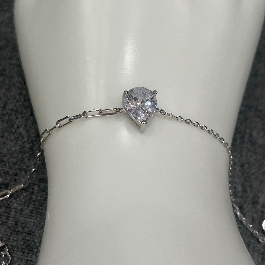 Elegant Sterling Silver Triangle Love Bracelet