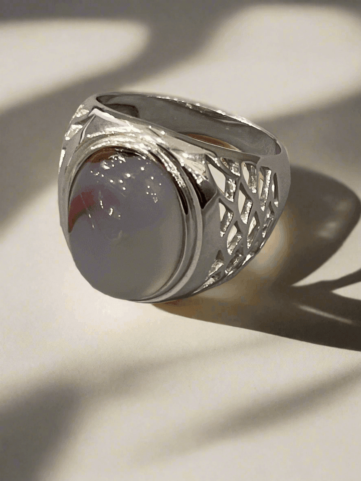 Mens Agate Ring: Collection of Agate & Onyx Exquisite Sterling Silver Rings - Saras Beads & Jewellery