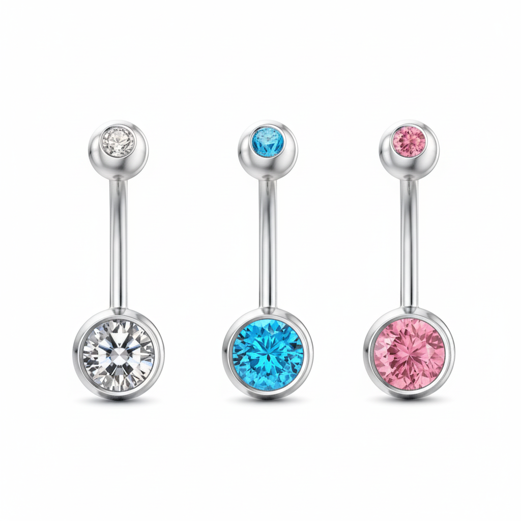 Sterling Silver Belly Button Rings