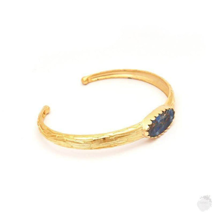 Blue Tanzanite Jade mohave copper turuoise gemstone bangle - Saras Beads & Jewellery