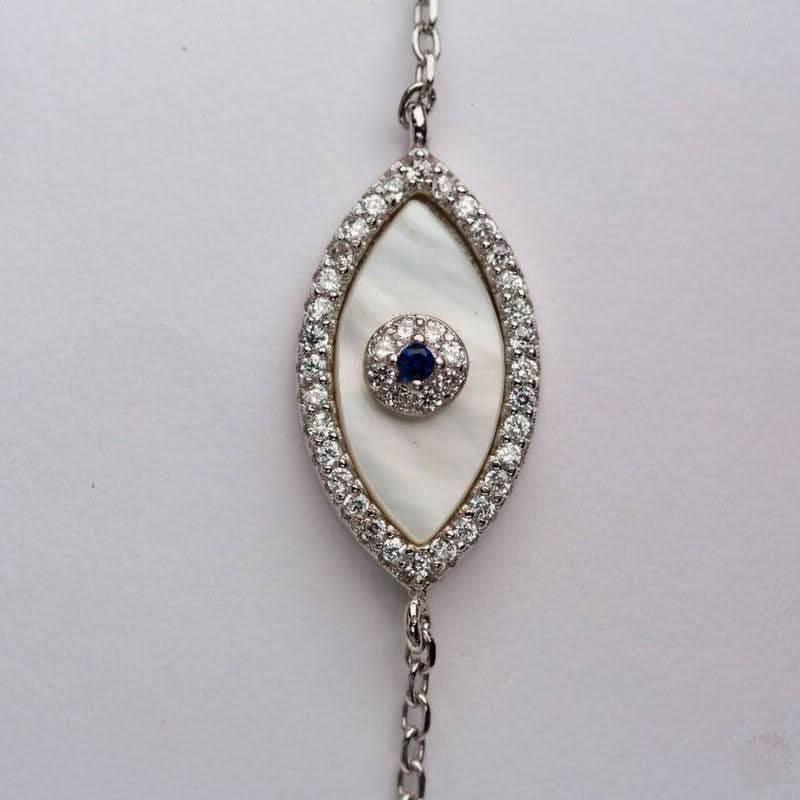 Chic Evil Eye Sterling Silver Bracelet