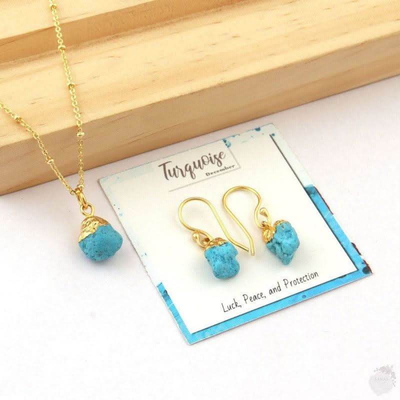 December Birthstone Collection: Turquoise, Tanzanite, Blue Topaz, and Zircon