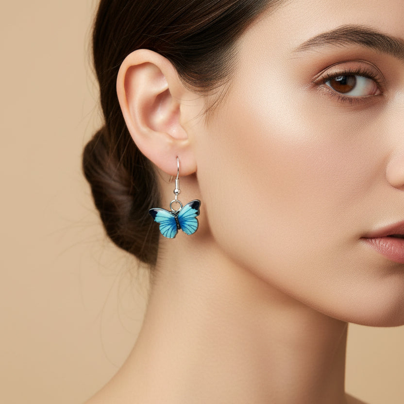 Delicate Butterfly Charm: Elegant Handmade Earrings