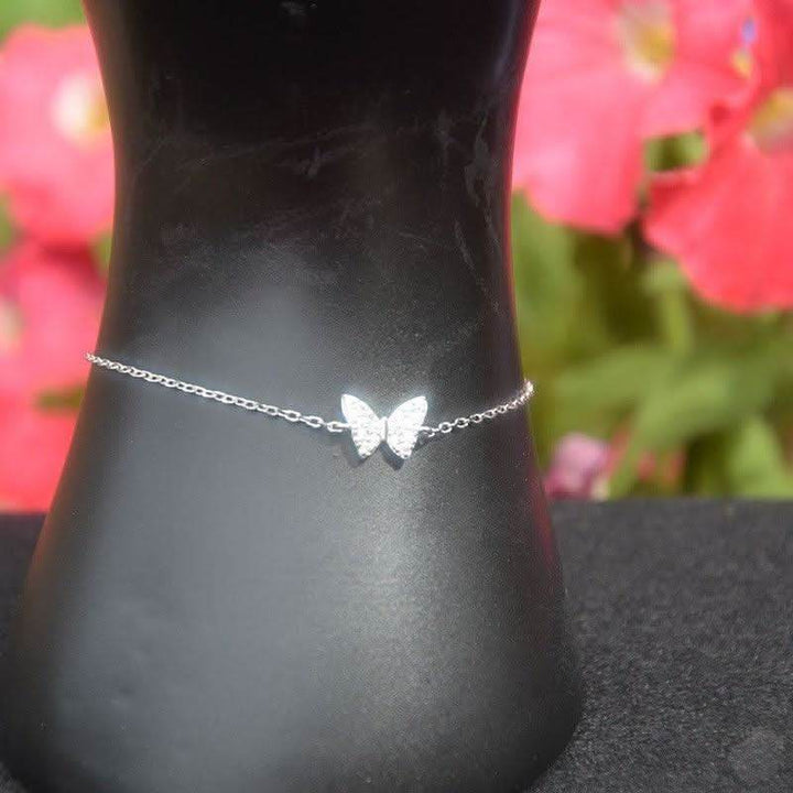 Elegant Adjustable Butterfly Bracelet with Zircon Accents - Saras Beads & Jewellery
