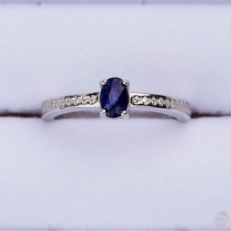 Elegant Sterling Silver Ring in Sapphire, Emerald & Ruby