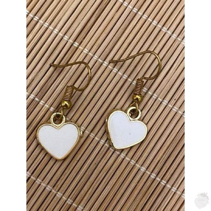 Golden Heart Earrings for Everyday - Saras Beads & Jewellery