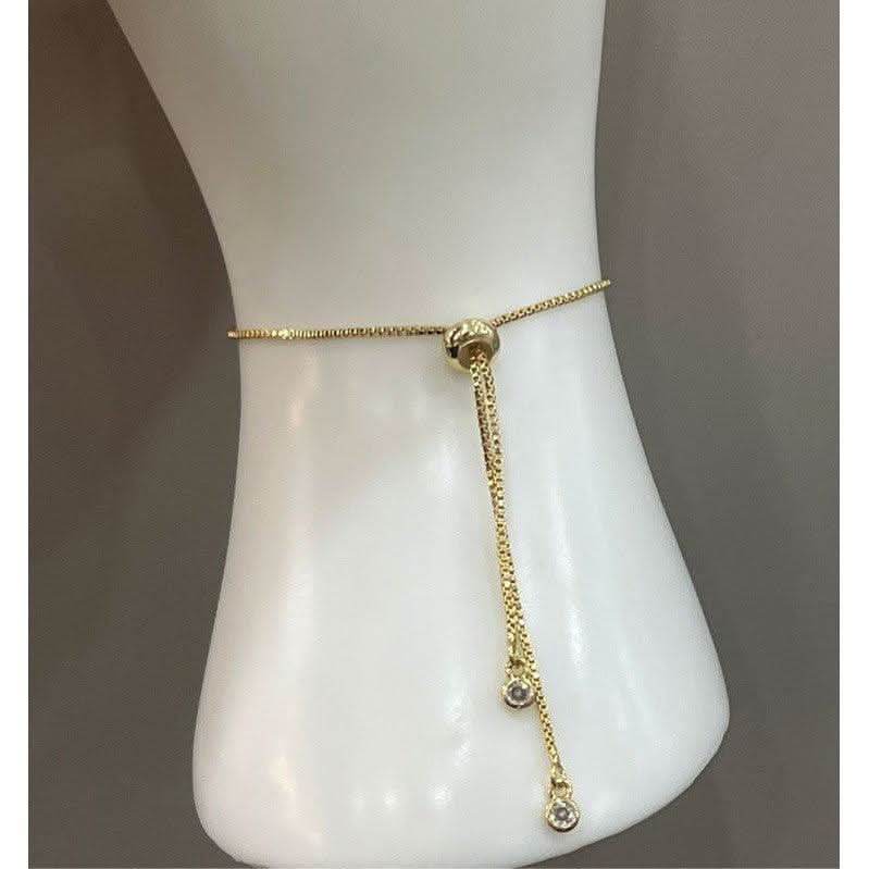 Handmade Adjustable Gold Plated Bracelet with Handcrafted Semi-Precious Stones - Saras Beads & Jewellery