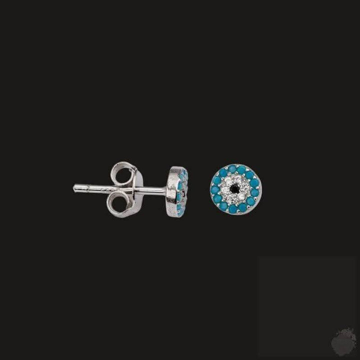 Mesmerizing Elegance: The Light Blue Evil Eye Sterling Silver Set - Saras Beads & Jewellery