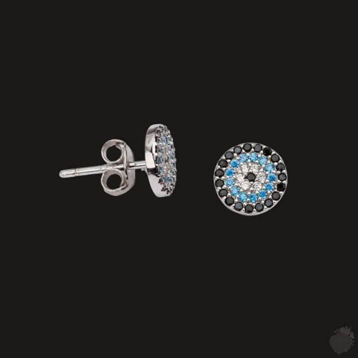 Wide Collection of Sterling Silver Evil Eye Stud Earrings: Whispers of Elegance - Saras Beads & Jewellery