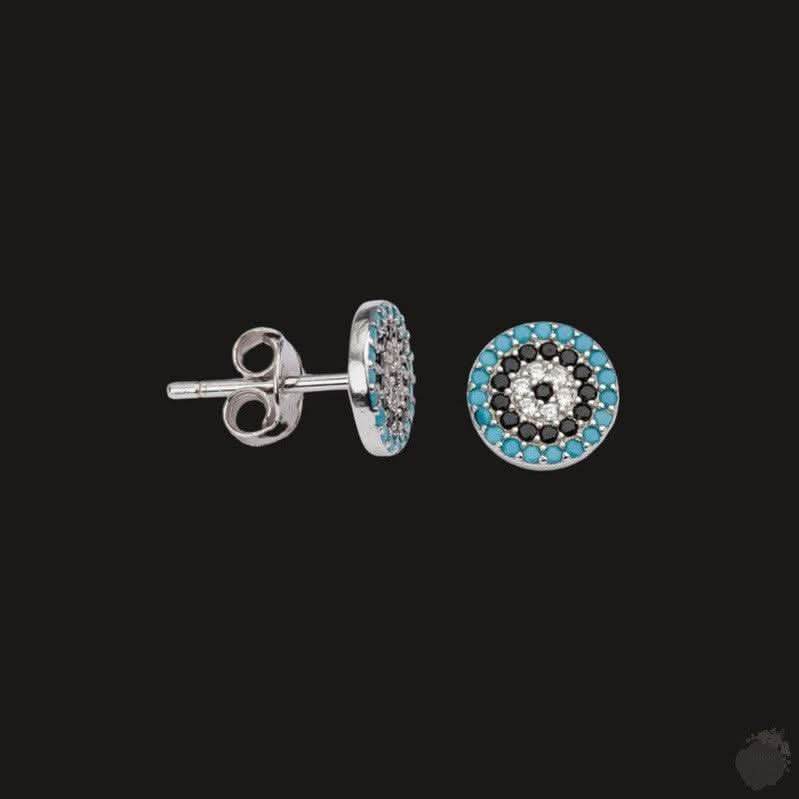 Wide Collection of Sterling Silver Evil Eye Stud Earrings: Whispers of Elegance