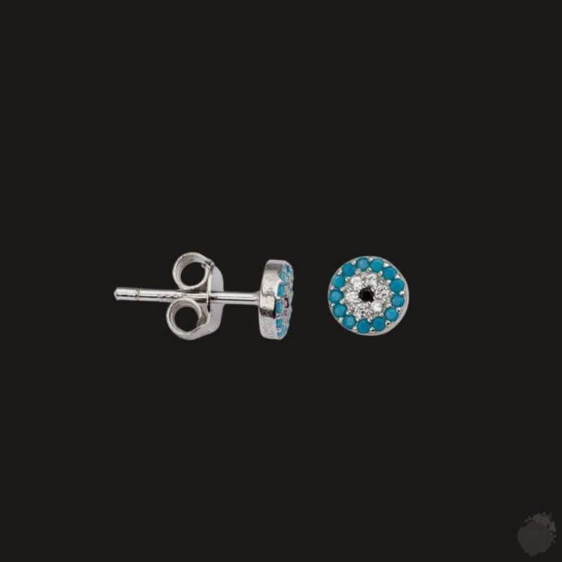 Wide Collection of Sterling Silver Evil Eye Stud Earrings: Whispers of Elegance - Saras Beads & Jewellery