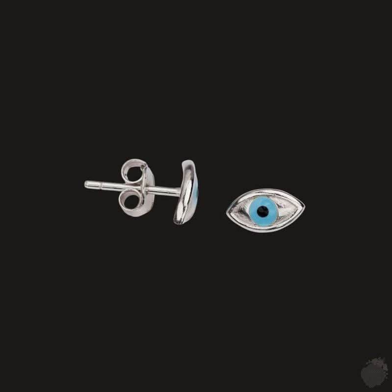 Wide Collection of Sterling Silver Evil Eye Stud Earrings: Whispers of Elegance - Saras Beads & Jewellery