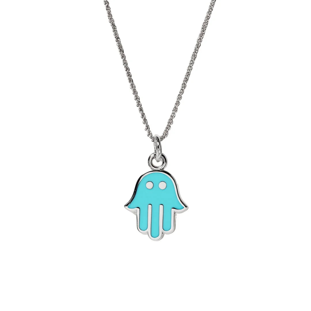 The hand necklace hamsa is a timeless piece of symbolic jewellery that carries deep meaning and cultural significance. 