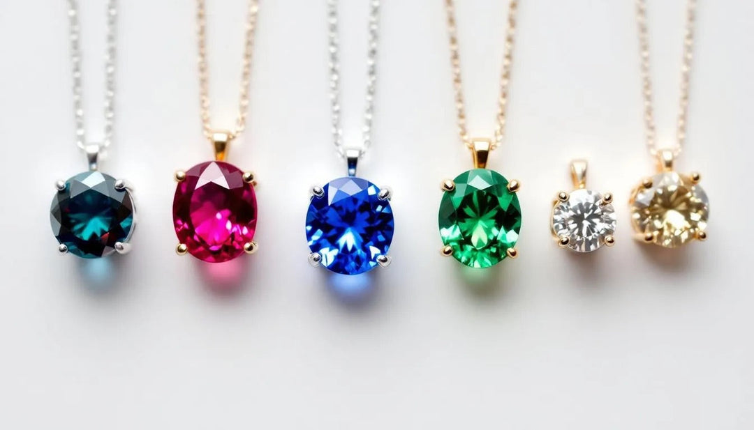 Multi gemstones necklaces in beautiful lineup