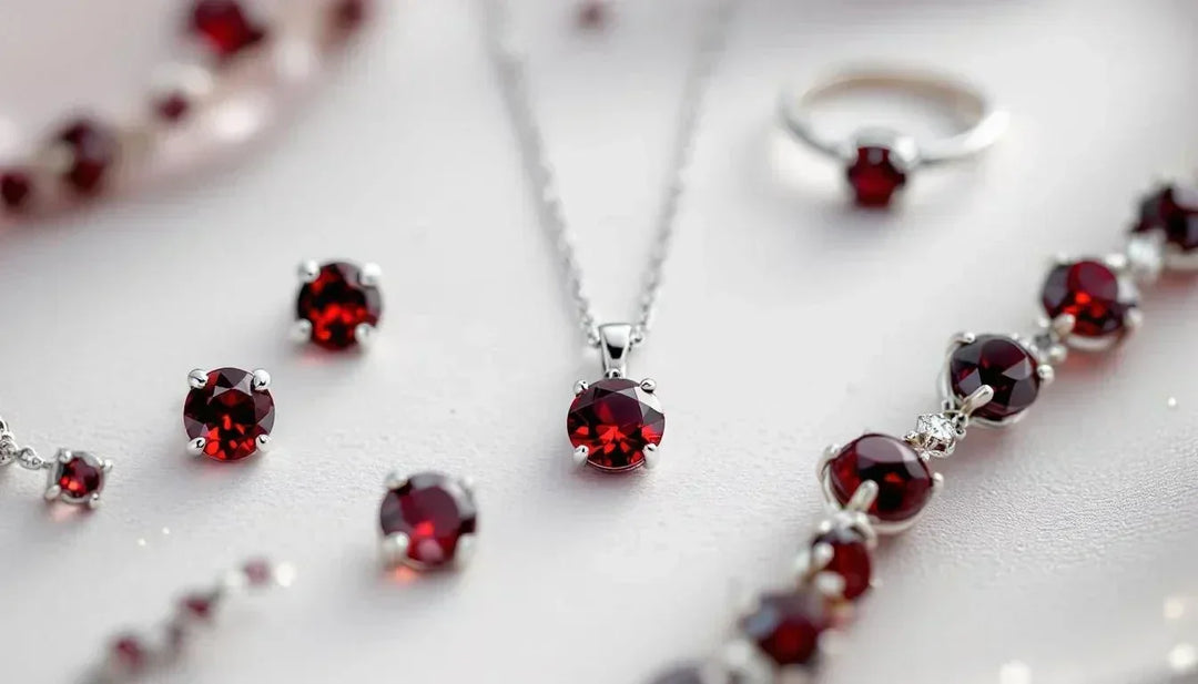 ach piece highlights the rich history and symbolism of garnet, often associated with love and new beginnings, making them perfect gift ideas for birthdays and special occasions.