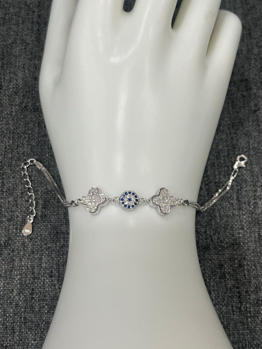 sterling silver evil eye bracelet