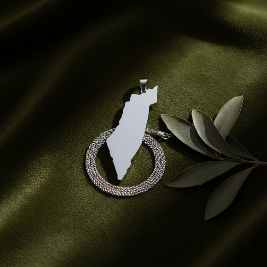 Small Palestine Necklace – A Striking Piece of Heritage and Pride