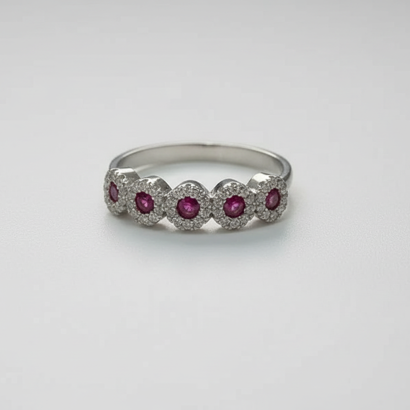 Ruby Sterling Silver Ring