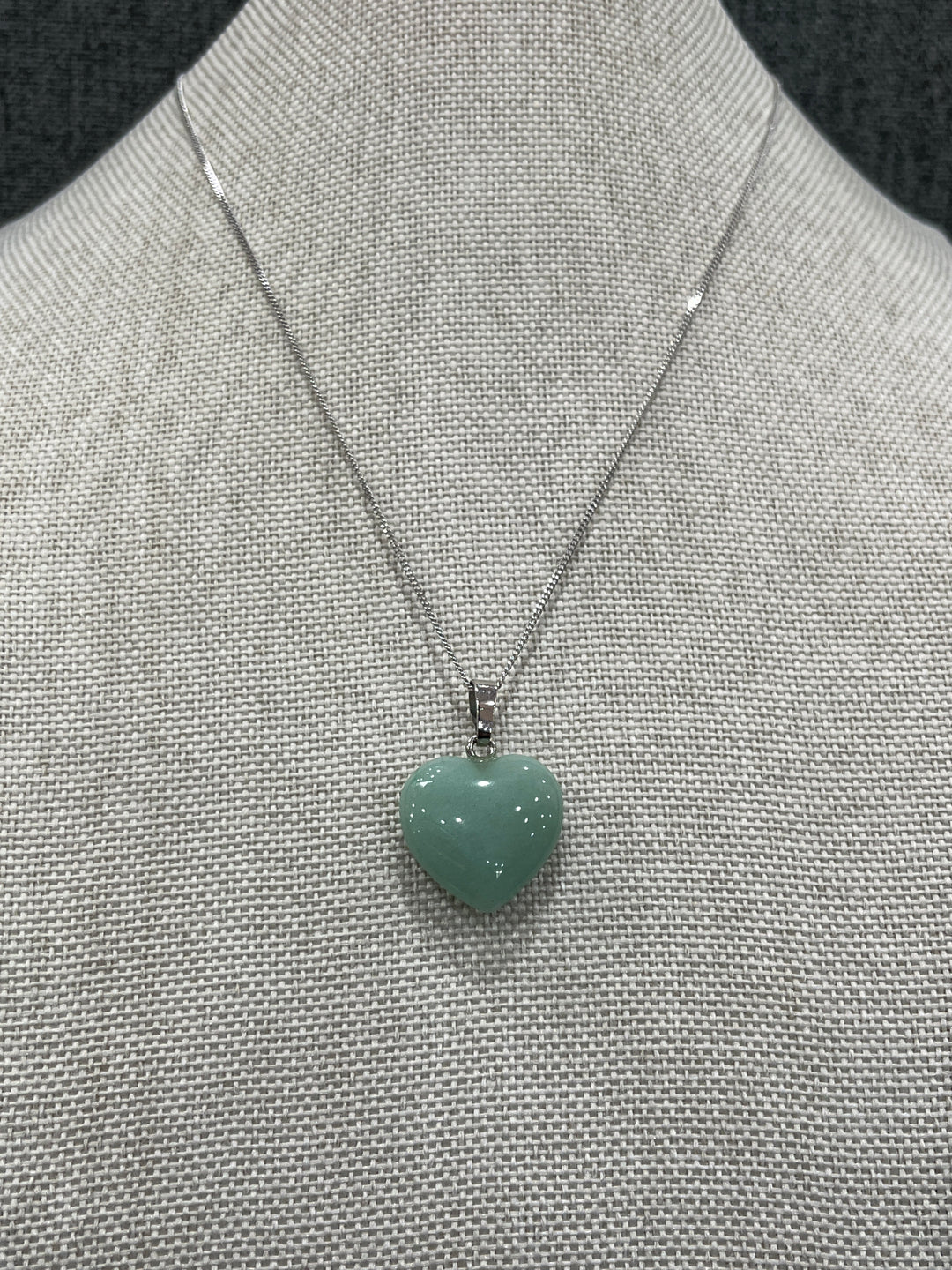 Sterling Silver Necklace with Big Green Heart Pendant: A Bold Statement Piece