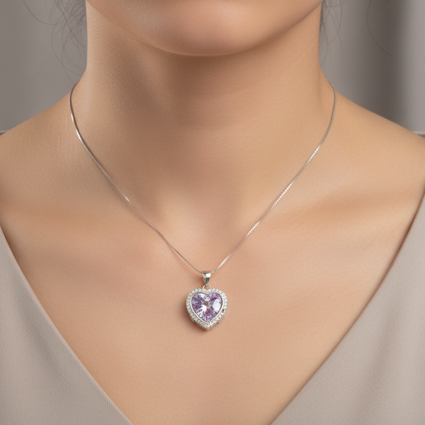 Pink Heart Necklace