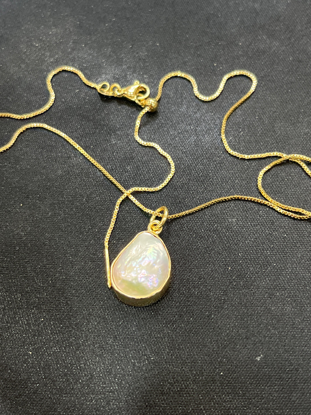 Opulent Opal: Gold-Plated Necklace