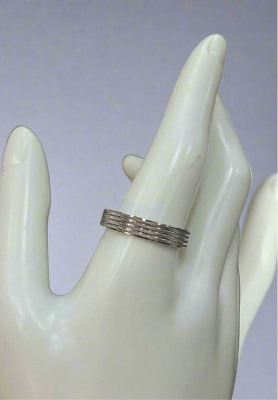 Dynamic Twist Sterling Silver Men's Ring
