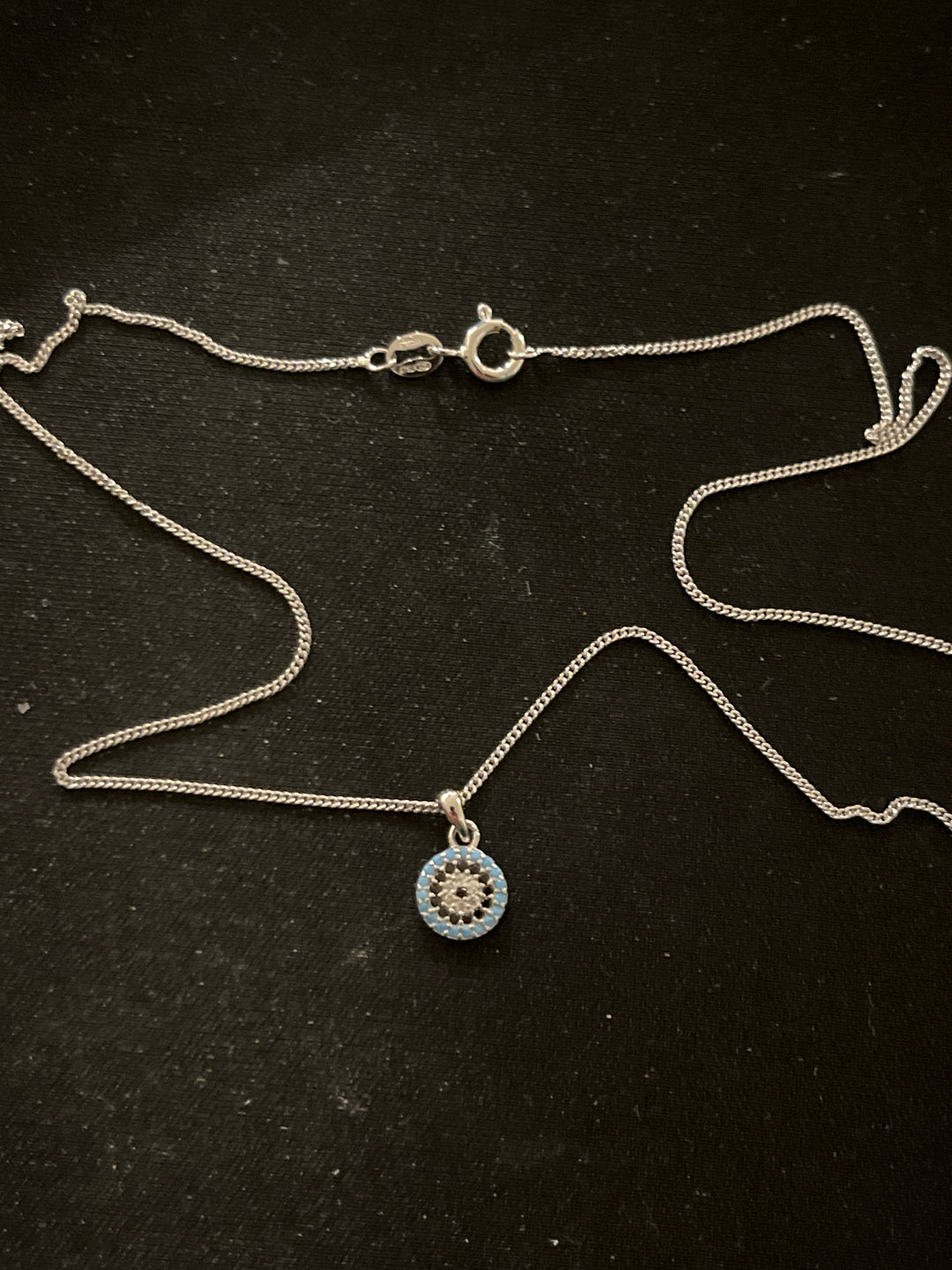 Adorable Evil Eye Necklace in Sterling Silver – Protect & Charm in Style