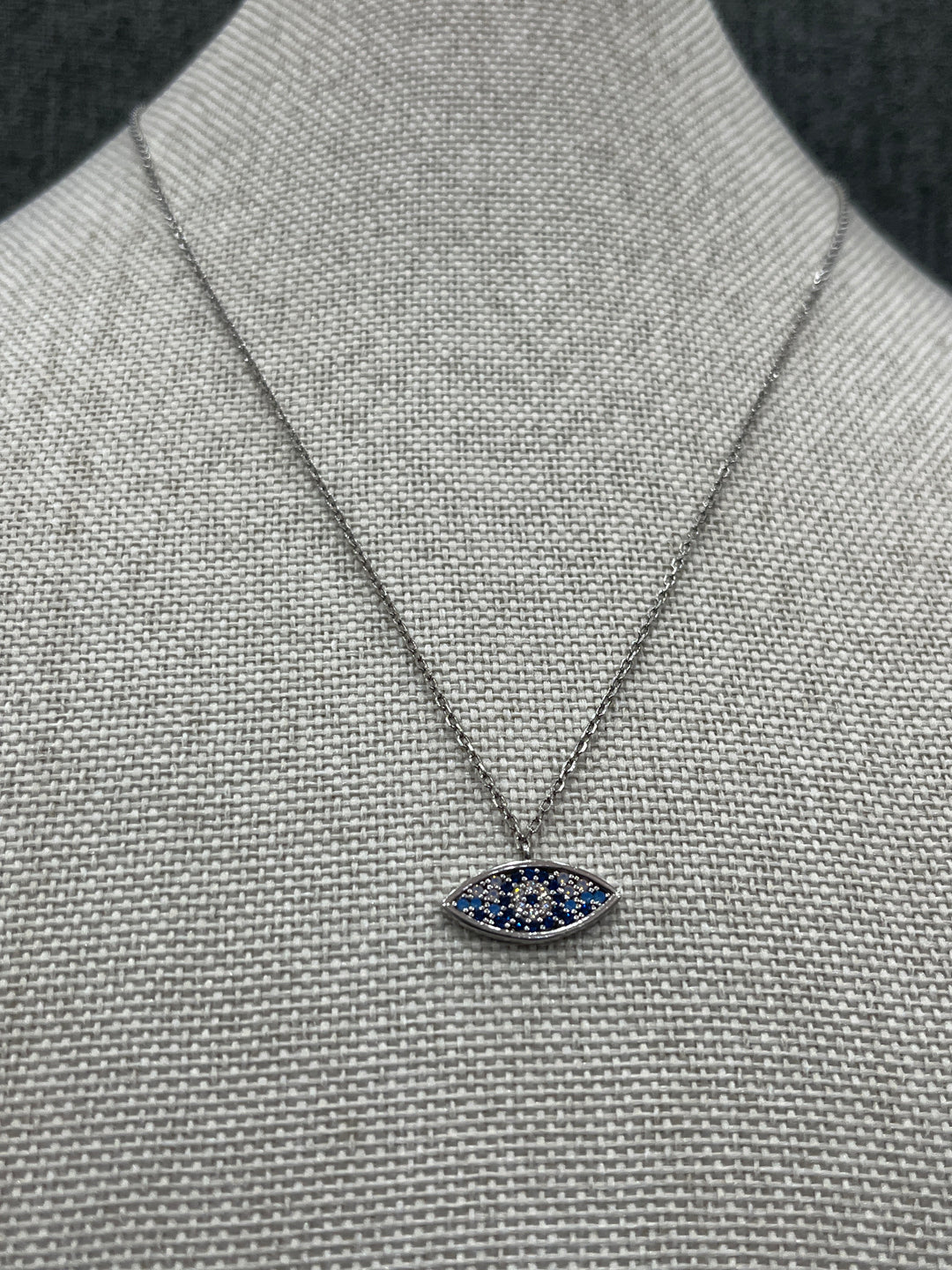 Unique Evil Eye Necklace & Pendant - Sterling Silver