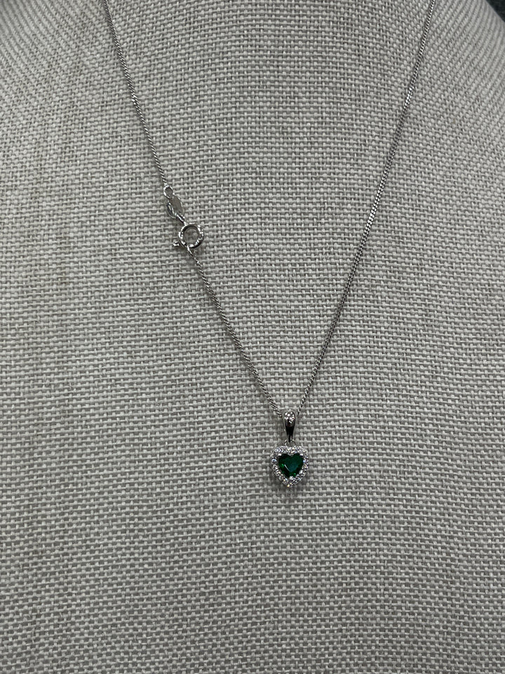 Green Love Sterling Silver Jewellery Set