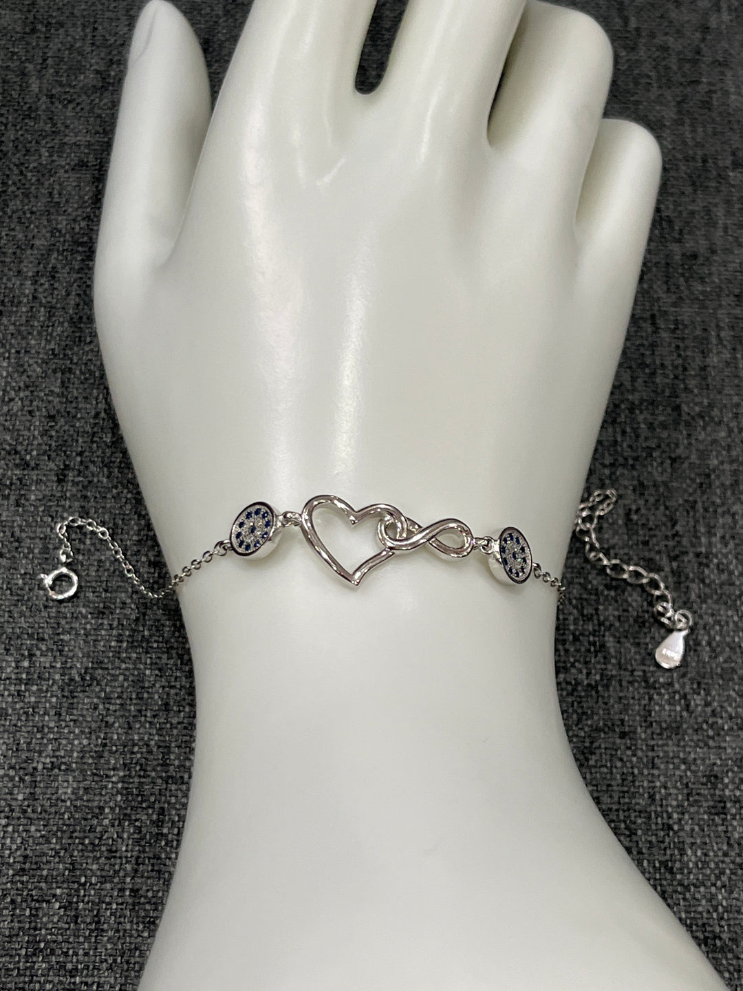 Infinite Evil Love Eye Bracelet in Sterling Silver – A Symbol of Affection and Protection