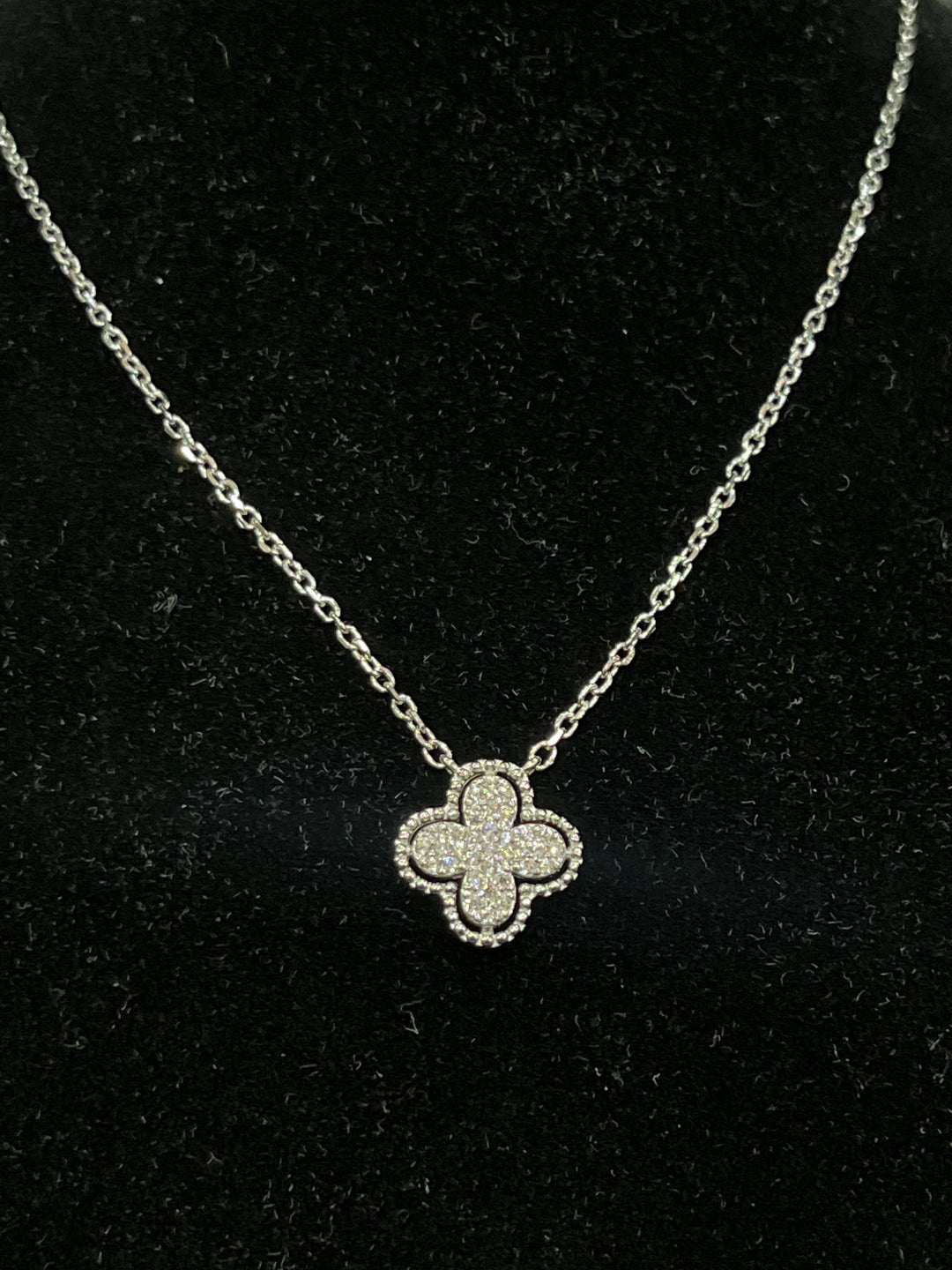 Clover Flower Sterling Silver Jewellery Set