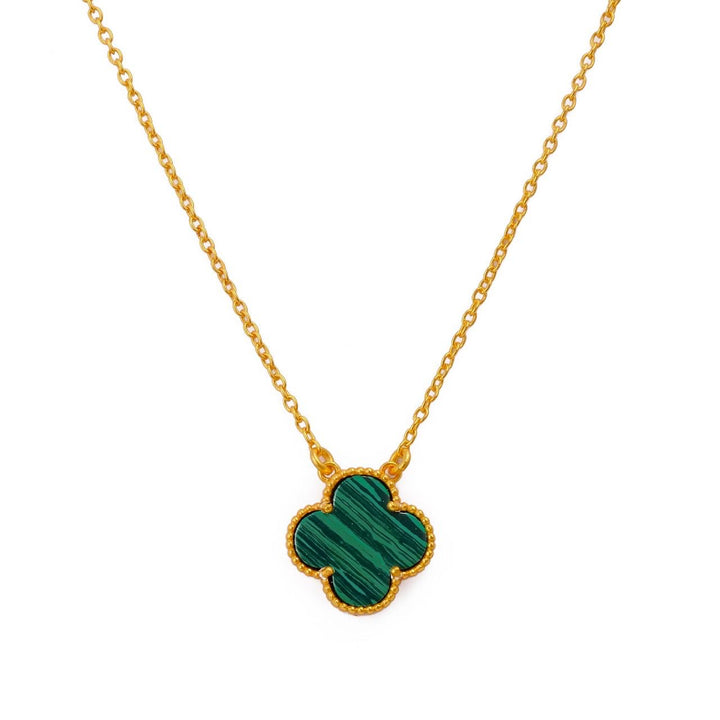 Stylish Gold-Plated Clover Necklace in Classic Tones