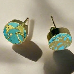 Golden Blossom: Handcrafted 18 Karat Gold-Plated Floral Stud Earrings