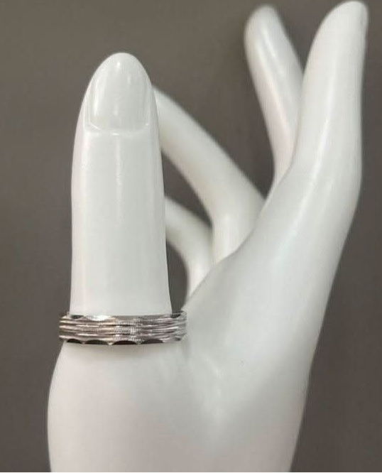 Dynamic Twist Sterling Silver Men's Ring