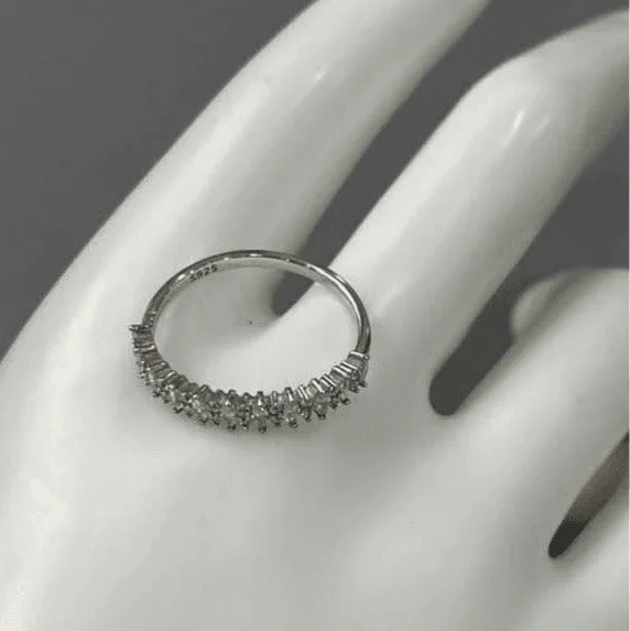 Sterling Silver Zirconia Ring 8