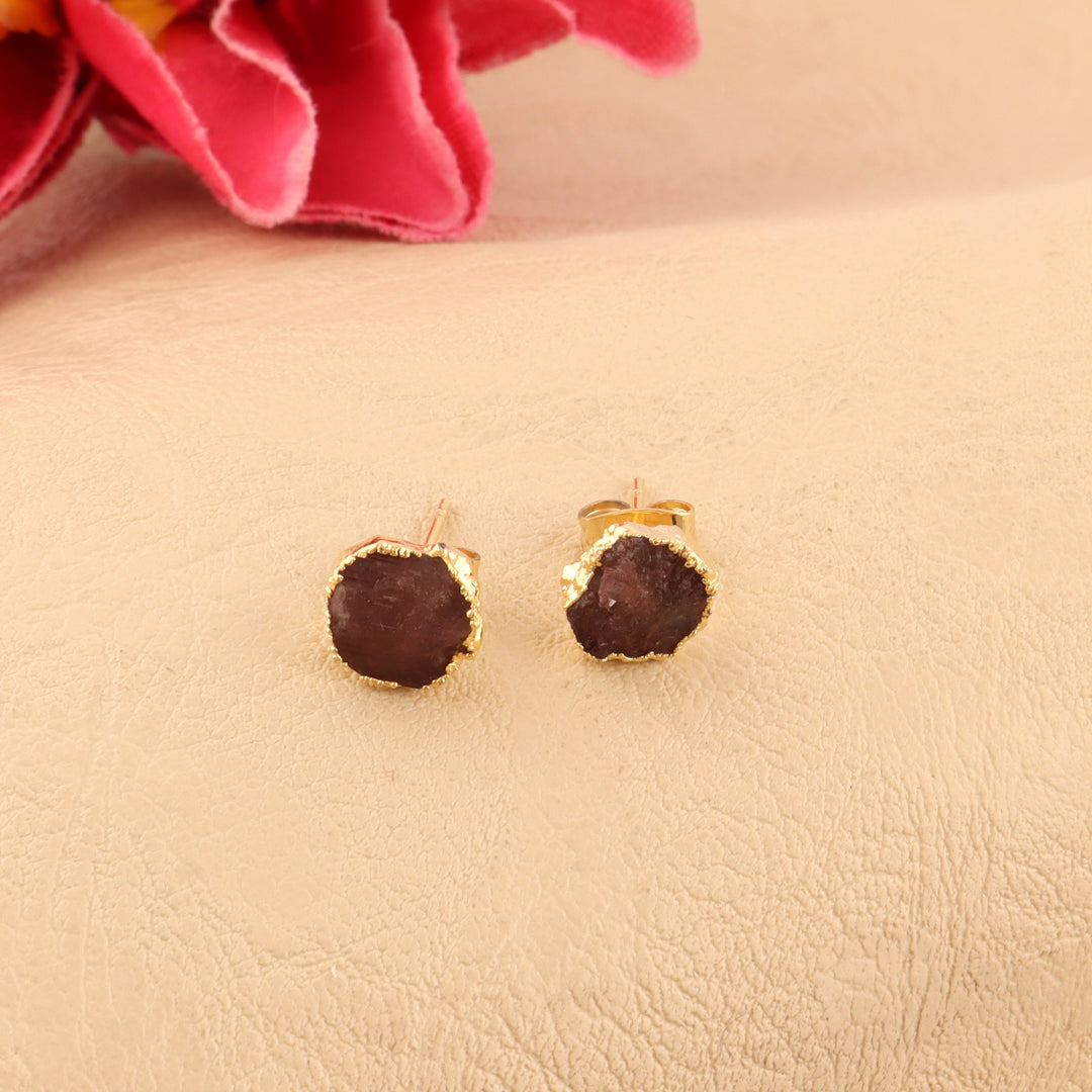 Petite Gleam: Handcrafted 18 Karat Gold-Plated Mini Stud Earrings