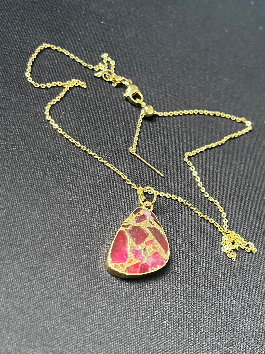 Ruby Elegant Gold-Plated Necklace – Timeless Luxury